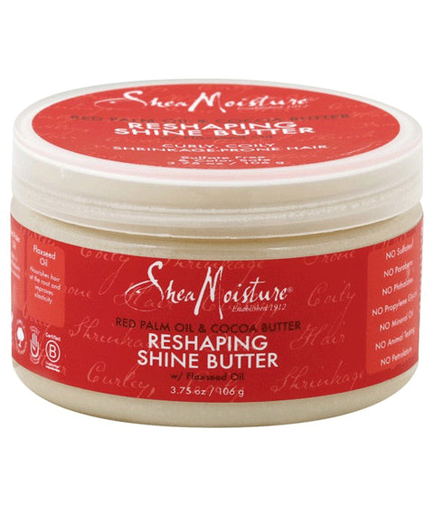 SheaMoisture Red Palm Oil & Cocoa Butter Reshaping Shine Butter 106g jar for curly and coily hair