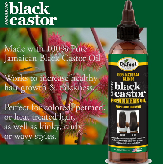 Difeel 99% Natural Blend Jamaican Black Castor Hair Oil-237ML