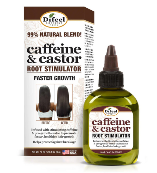 Difeel Caffeine & Castor Root Stimulator For Faster Hair Growth-75MI