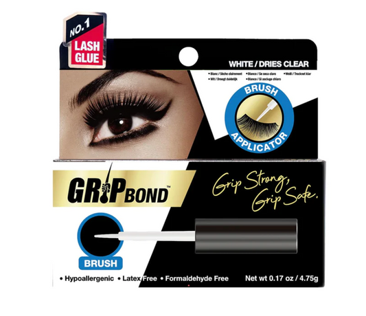 Ebin New York Grip Bond Latex Free Lash Glue- White/Brush