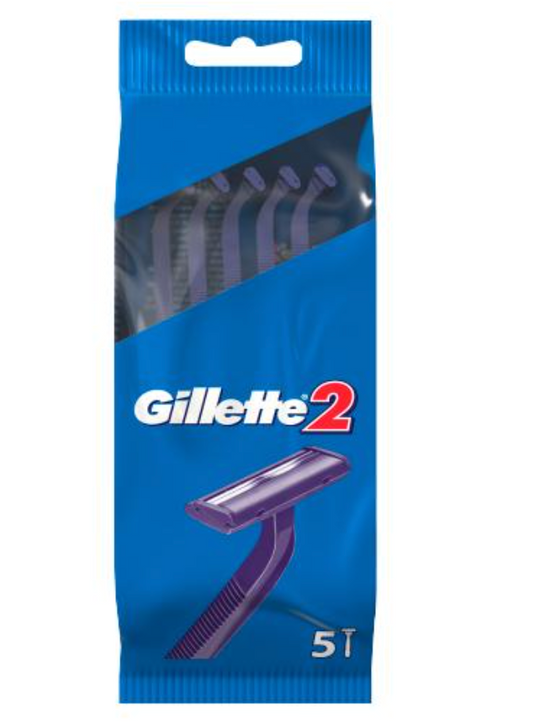 GILLETTE 2 DISPOSABLE RAZORS 5S