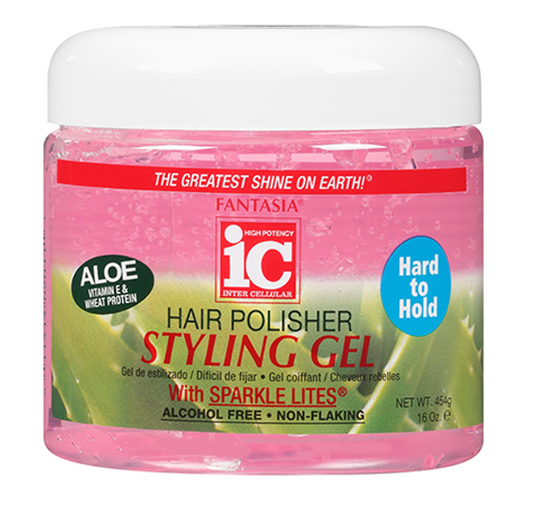 Fantasia Hair Polisher Styling Gel with Sparkles Lites 16oz
