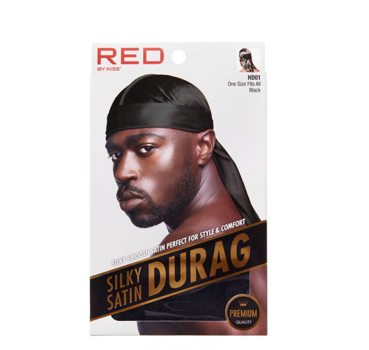 Red By Kiss Black Silky Satin Durag