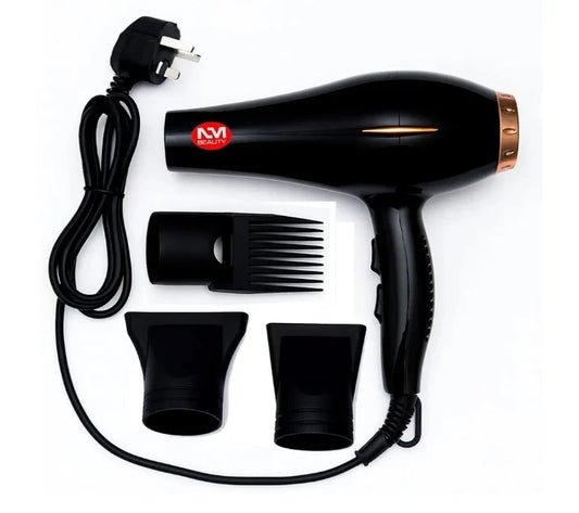 Hair Dryer 5000W, AC Motor Light Weight, with 2 Nozzles & 1 Afro Comb Accessories, Overheating