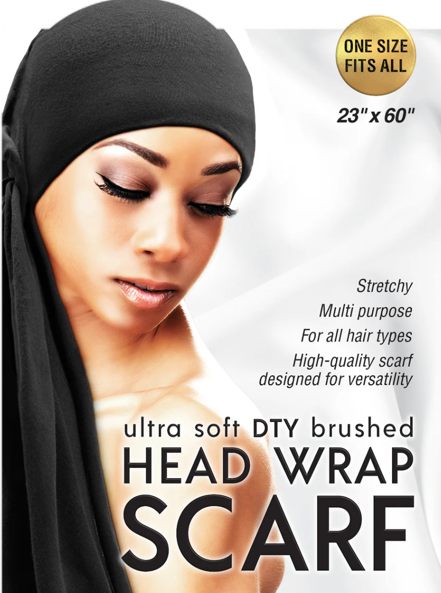 Qfitt Ultra Soft DTY Brushed Head Wrap Scarf 23" x 60"