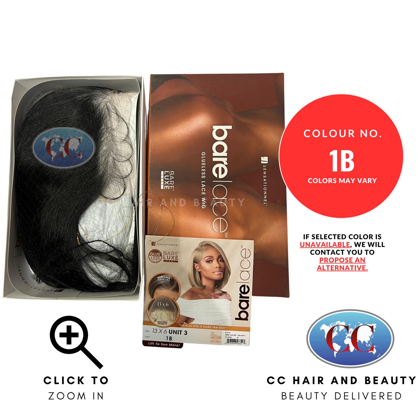 Sensationnel Bare Lace Glueless Lace 13x6 Wigs - Unit 3- 1B 