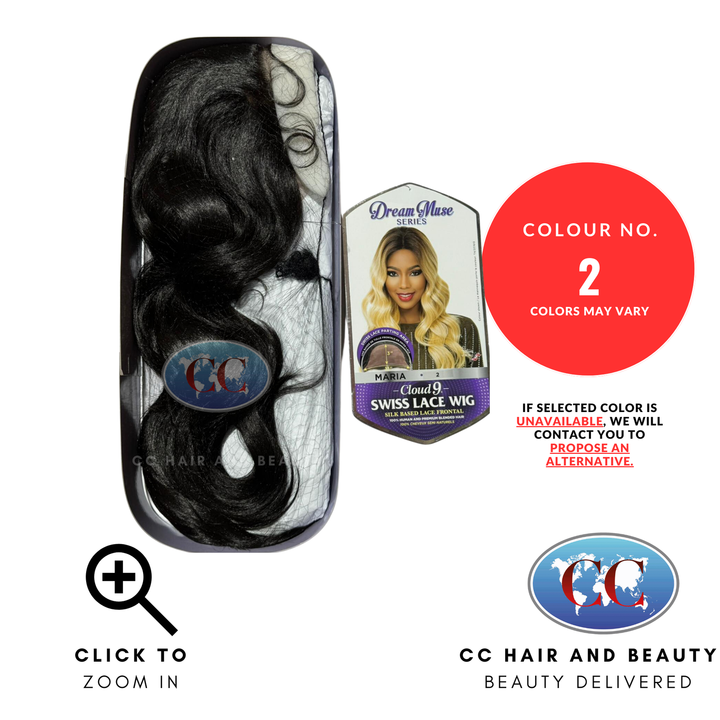 Sensationnel Cloud9 Dream Muse Human Hair Blend Swiss Lace Wig Silk Based Lace - Maria