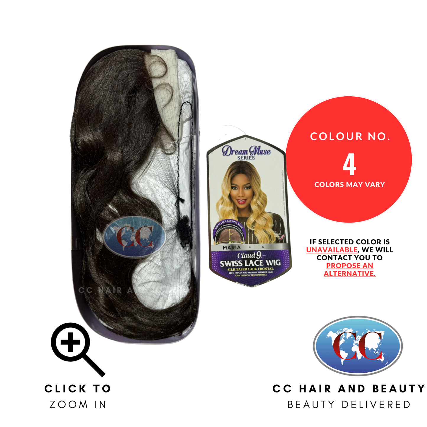 Sensationnel Cloud9 Dream Muse Human Hair Blend Swiss Lace Wig Silk Based Lace - Maria