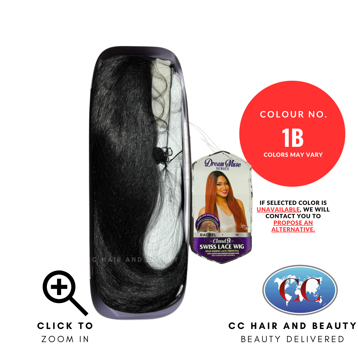 Sensationnel Cloud9 Dream Muse Series Swiss Silk Based Lace Frontal Wig - Rachel-Colour 1B