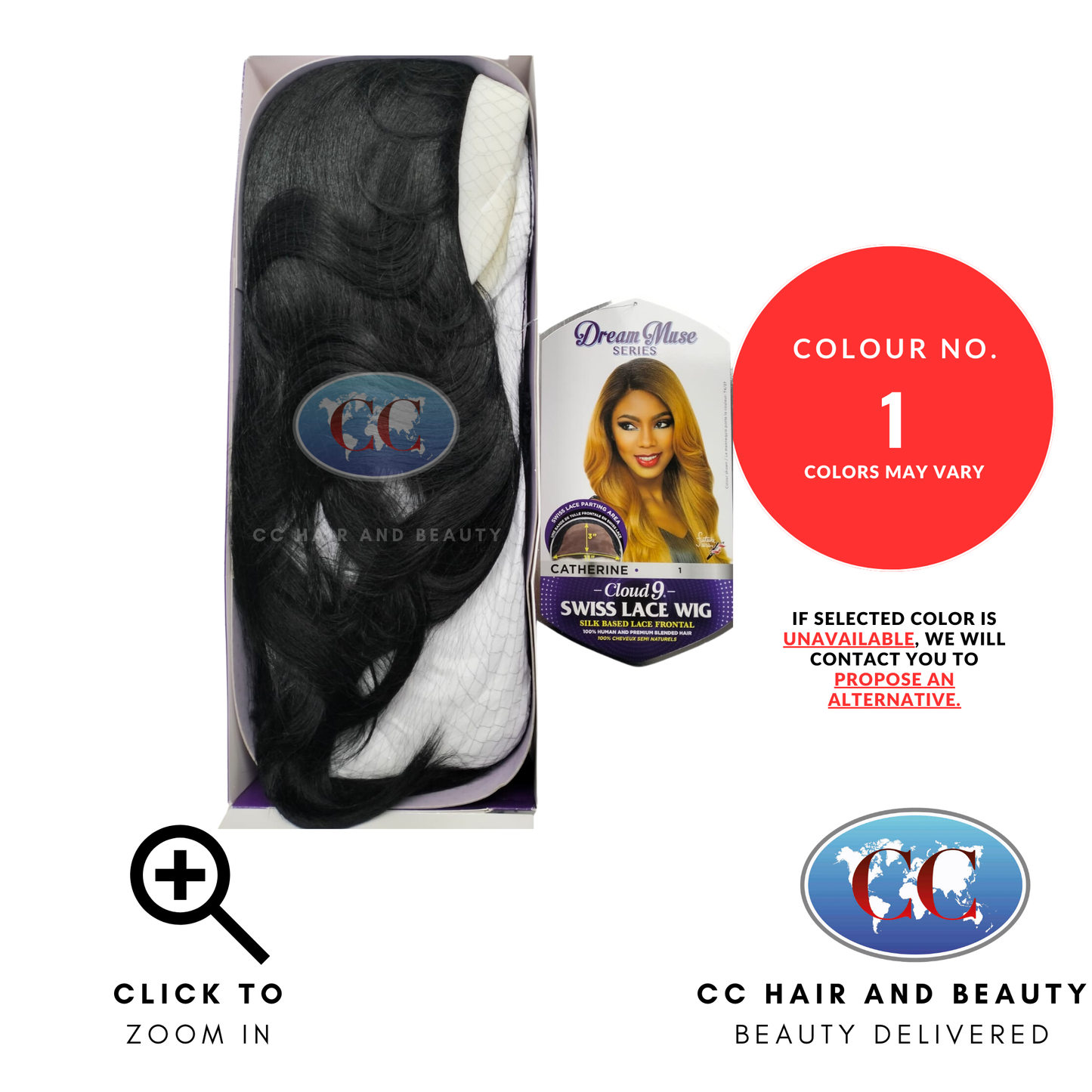 Sensationnel Cloud9 Human Hair Blend Swiss Lace Wig Free Part Lace Wigs - Catherine