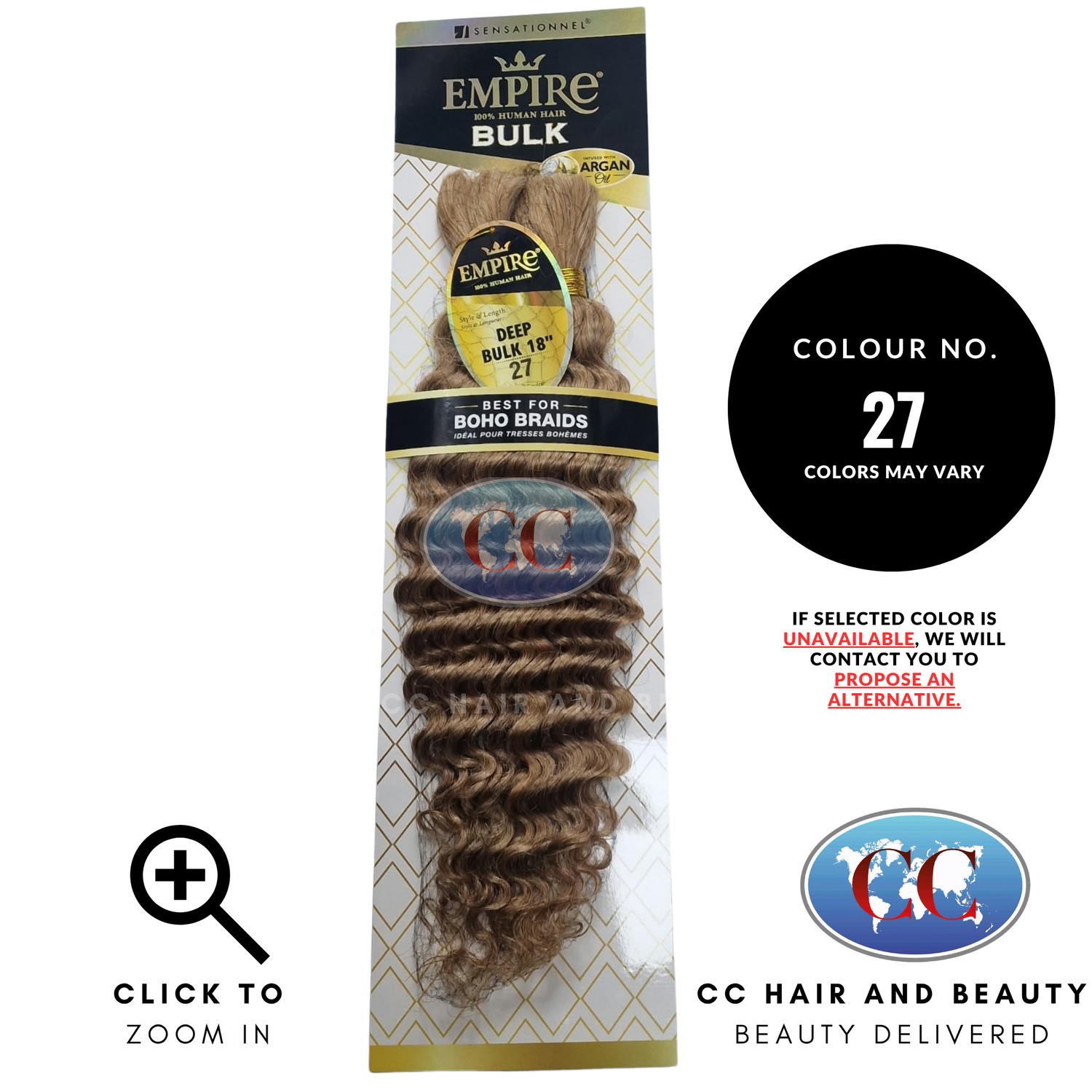 Sensationnel Empire Bulk Hair Braiding Deep Bulk Human Hair Boho Braids 18"  - 27