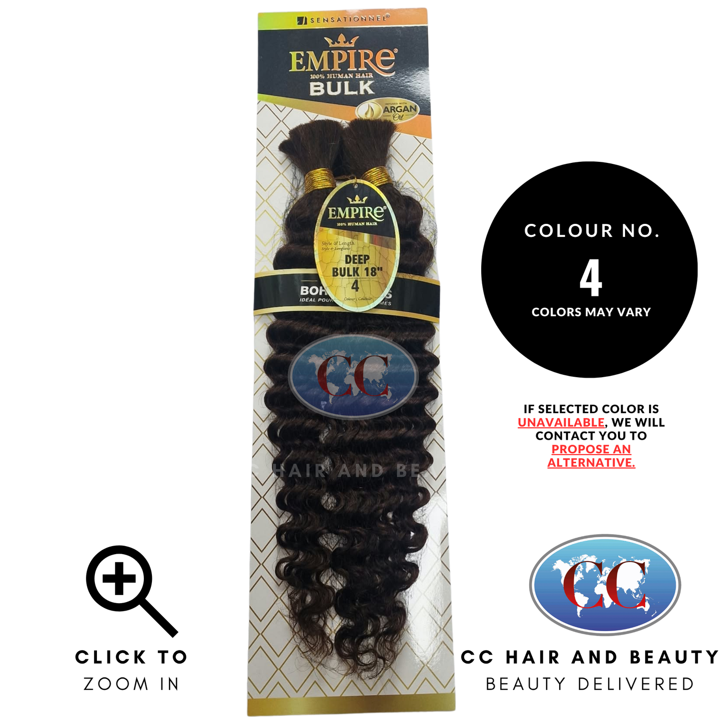 Sensationnel Empire Bulk Hair Braiding Deep Bulk Human Hair Boho Braids 18"  - 4