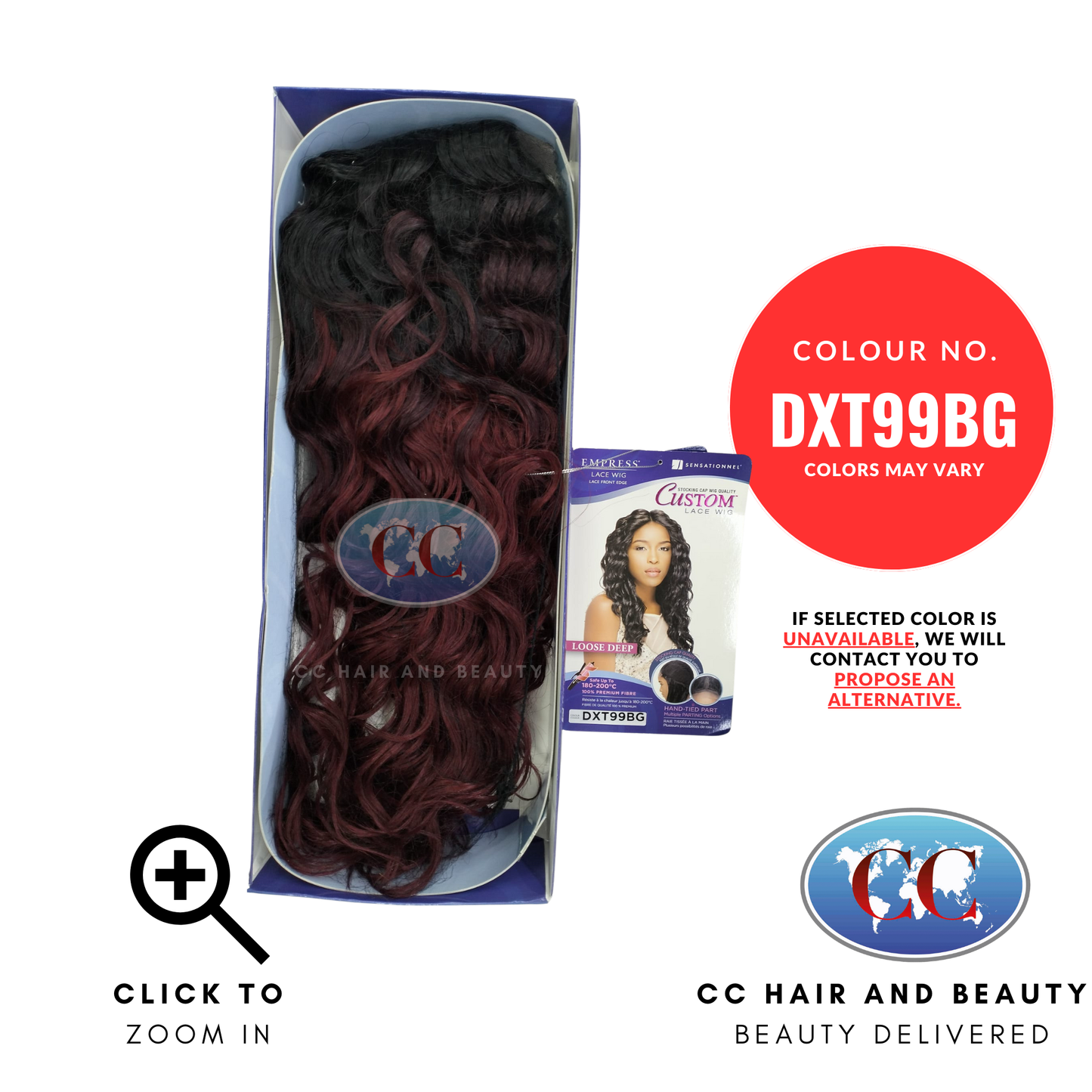 Sensationnel Empress Custom Lace Front Wig - Loose Deep-Colour DXT99BG