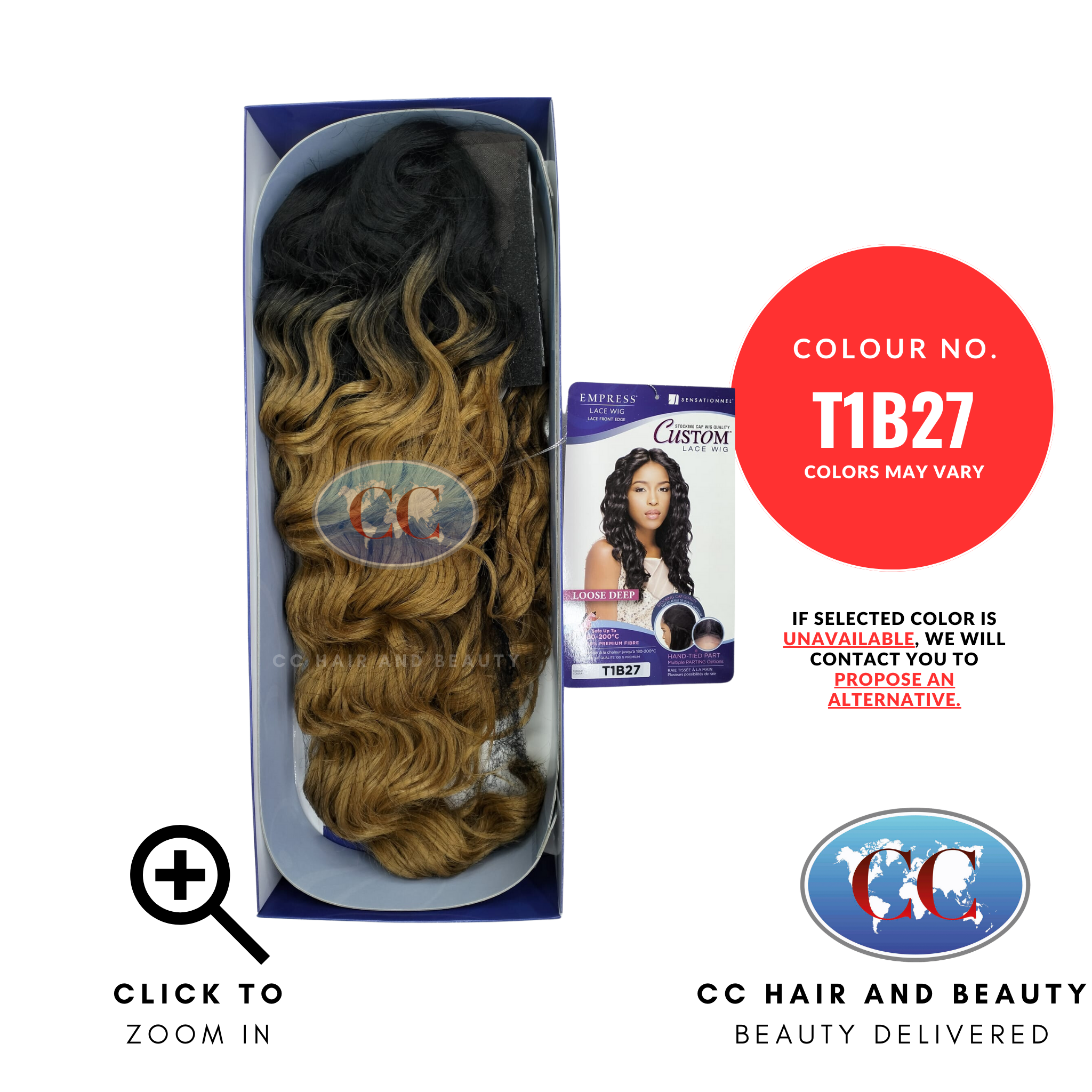 Sensationnel Empress Custom Lace Front Wig - Loose Deep-Colour T1B27