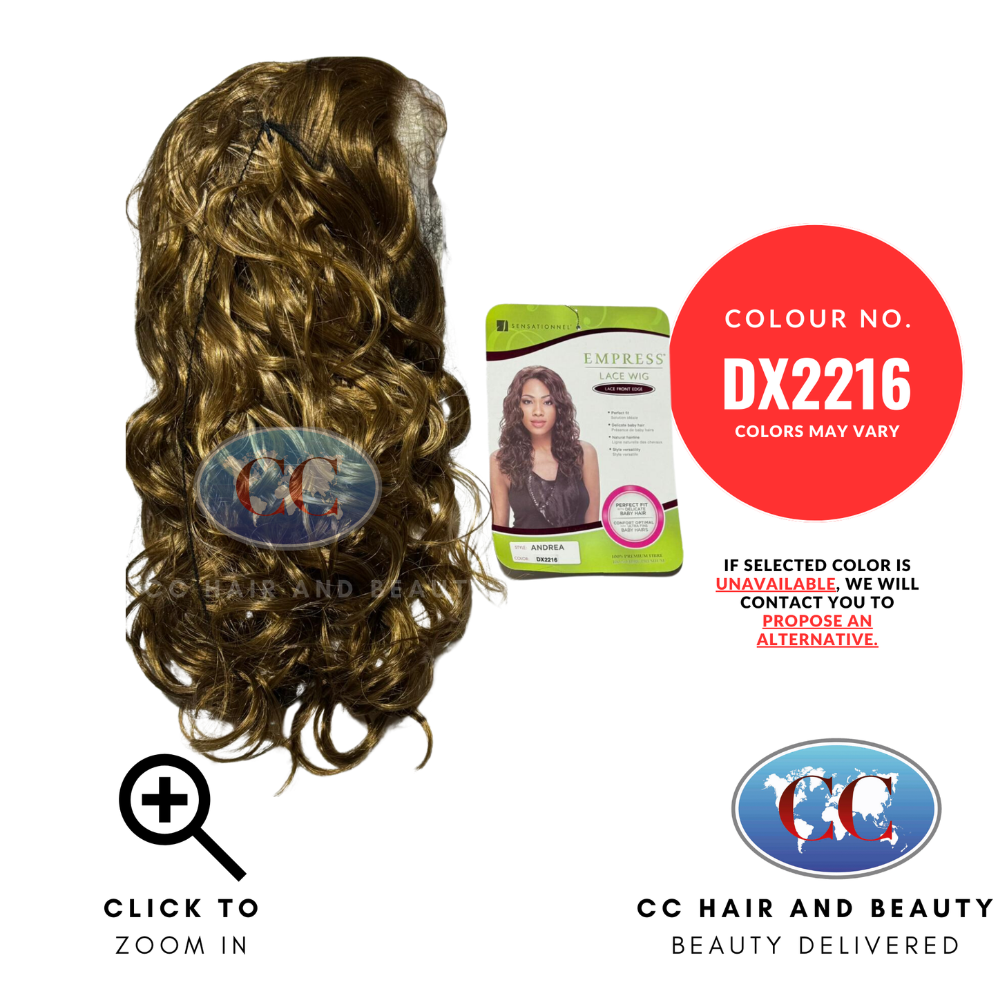 Sensationnel Empress Lace Front Wig  - Andrea-Colour DX2216