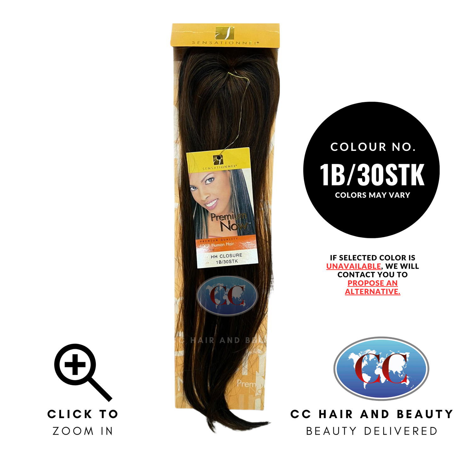 Sensationnel Premium Now HH Closure 100% Human Hair-colour 1B/30STK