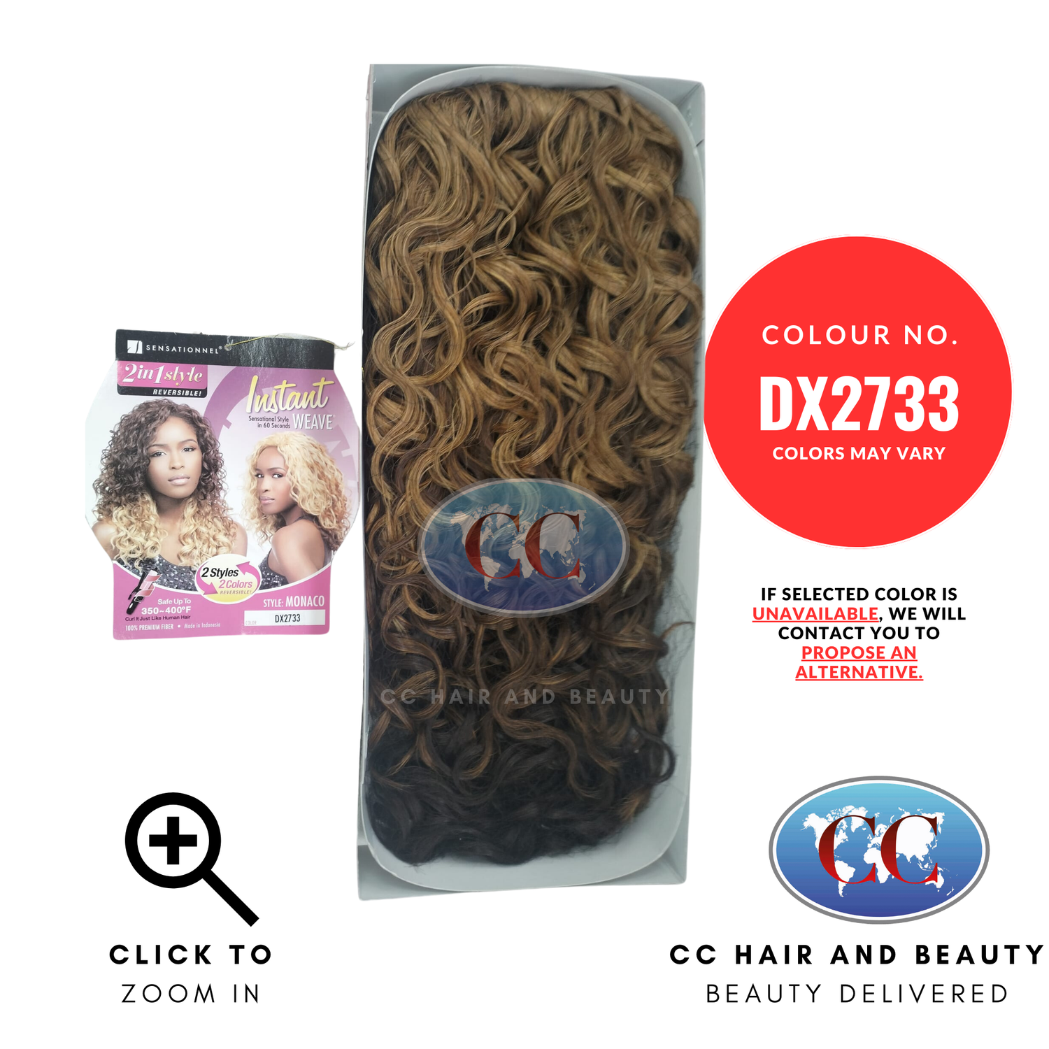 Sesationnel Instant Weave Synthetic Hair - Monaco-Colour DX2733