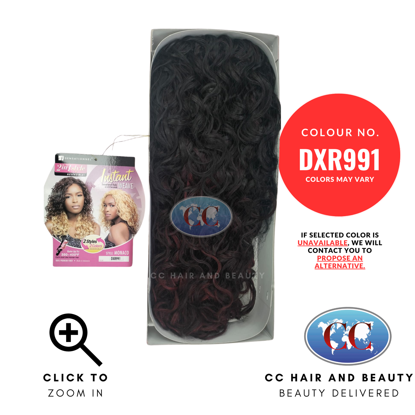 Sesationnel Instant Weave Synthetic Hair - Monaco-Colour DXR991