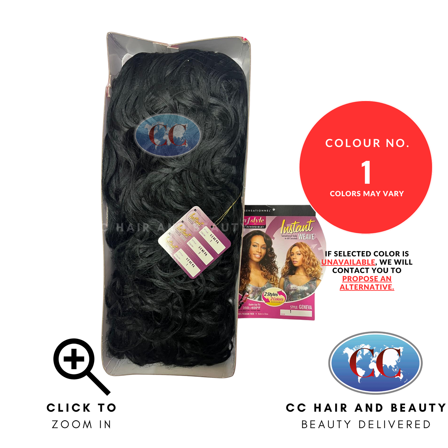 Sesationnel Instant Weave Synthetic Hair Half Wig - Geneva - 1