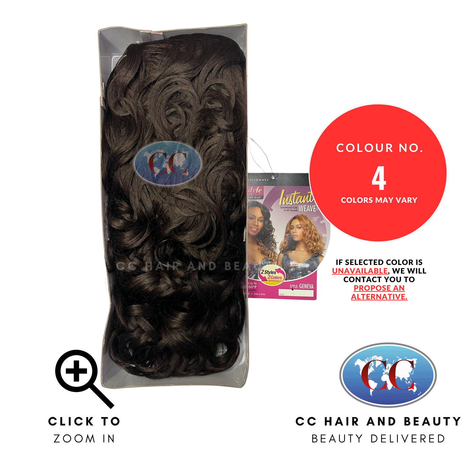Sesationnel Instant Weave Synthetic Hair Half Wig - Geneva - 4