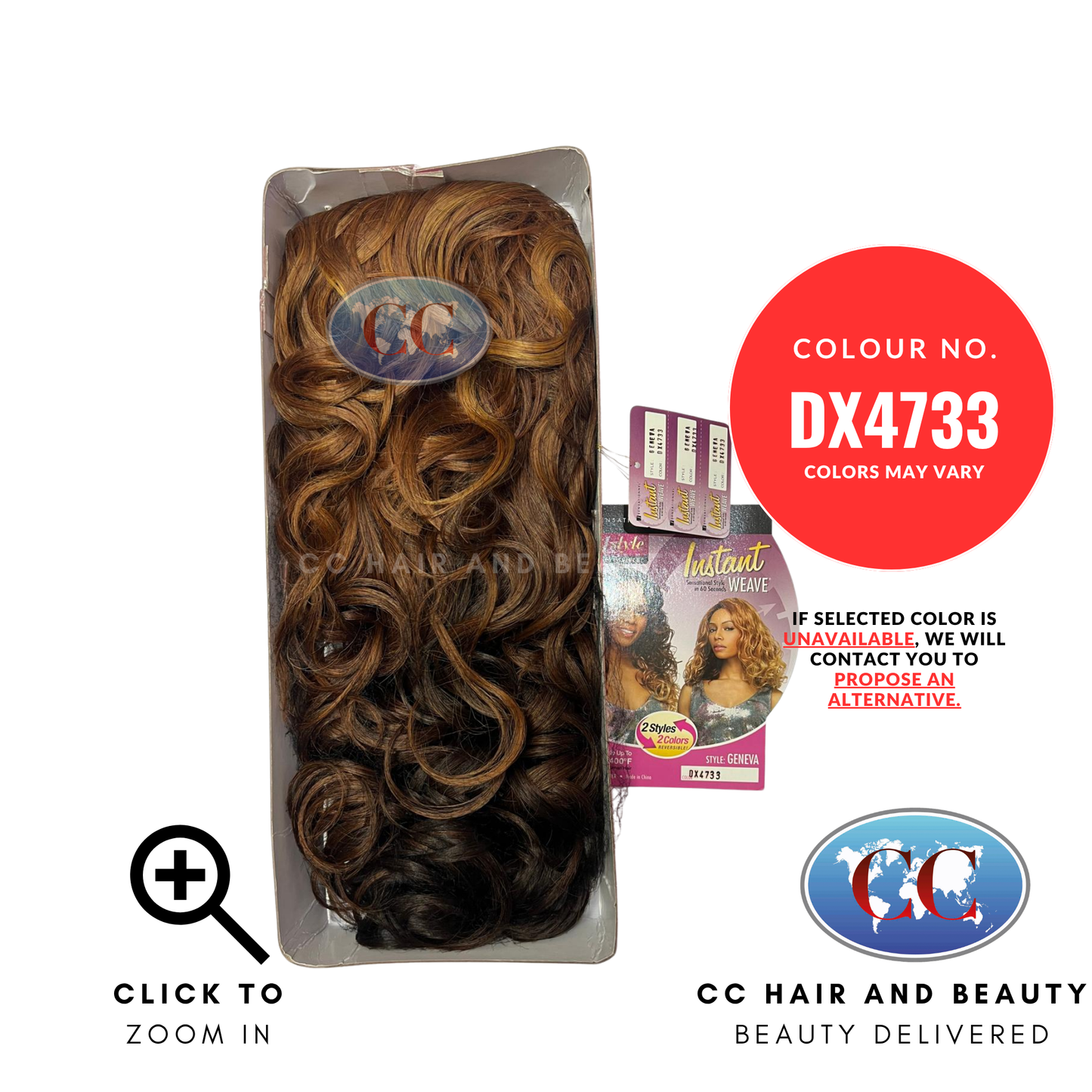 Sesationnel Instant Weave Synthetic Hair Half Wig - Geneva - DX4733