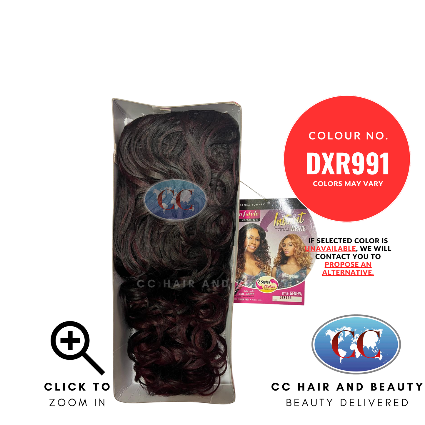 Sesationnel Instant Weave Synthetic Hair Half Wig - Geneva - DXR991