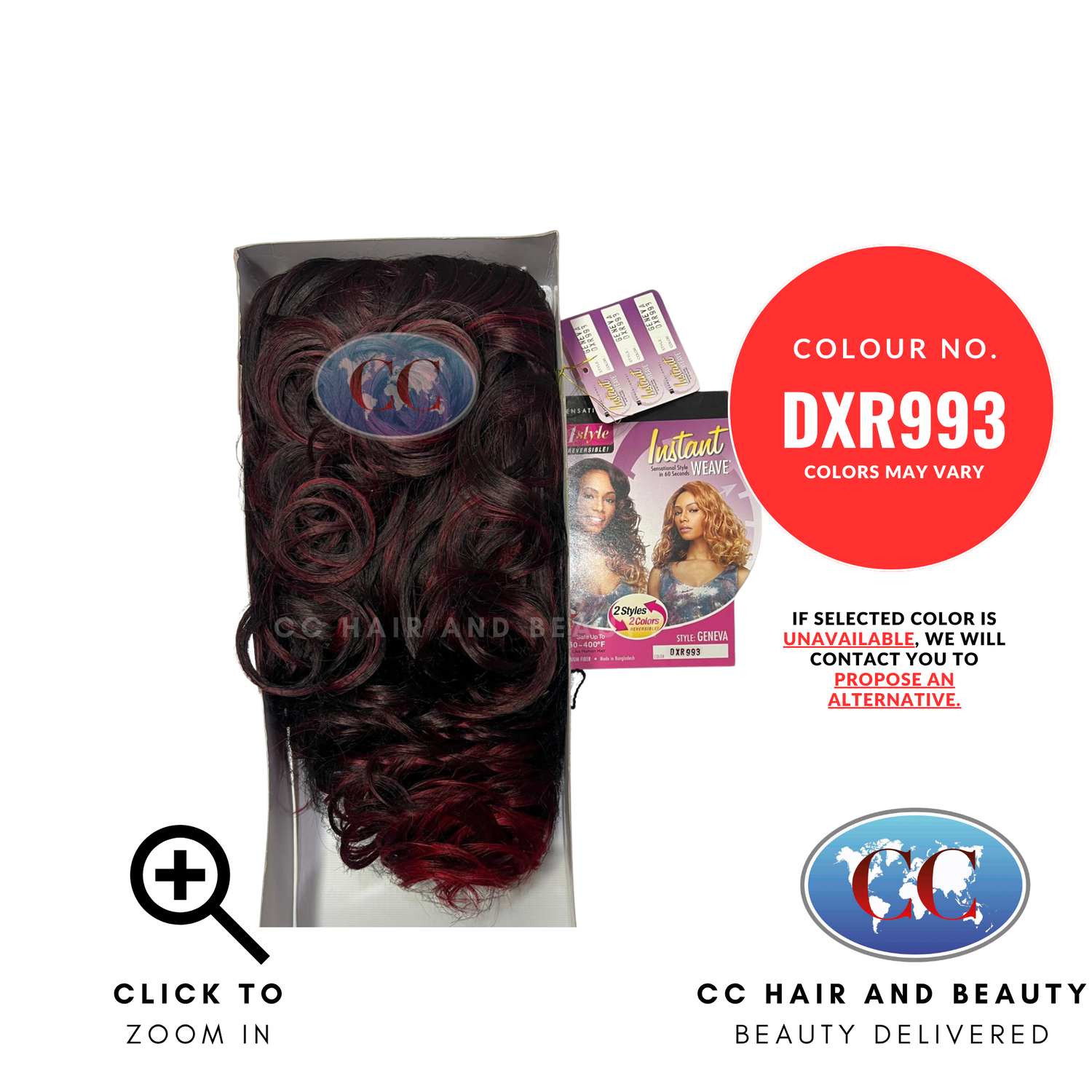 Sesationnel Instant Weave Synthetic Hair Half Wig - Geneva - DXR993