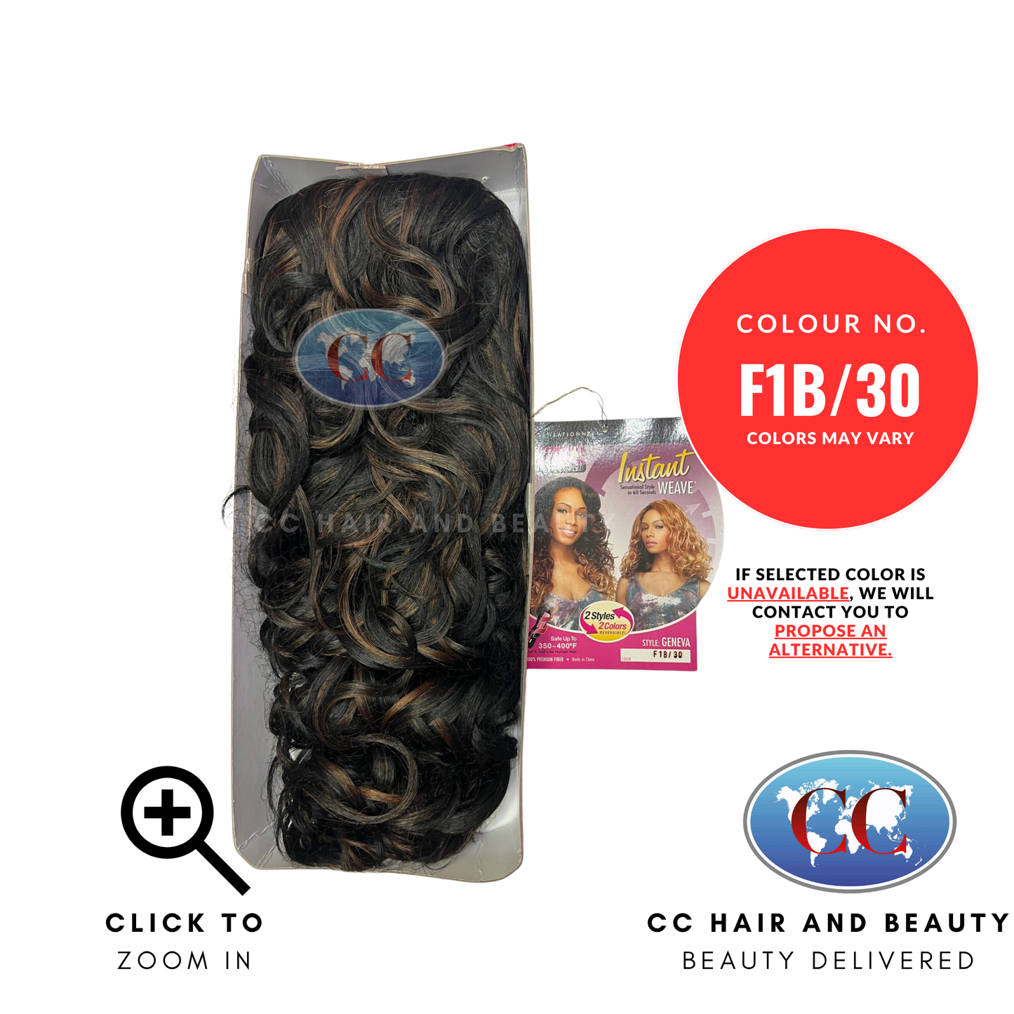 Sesationnel Instant Weave Synthetic Hair Half Wig - Geneva - F1B/30