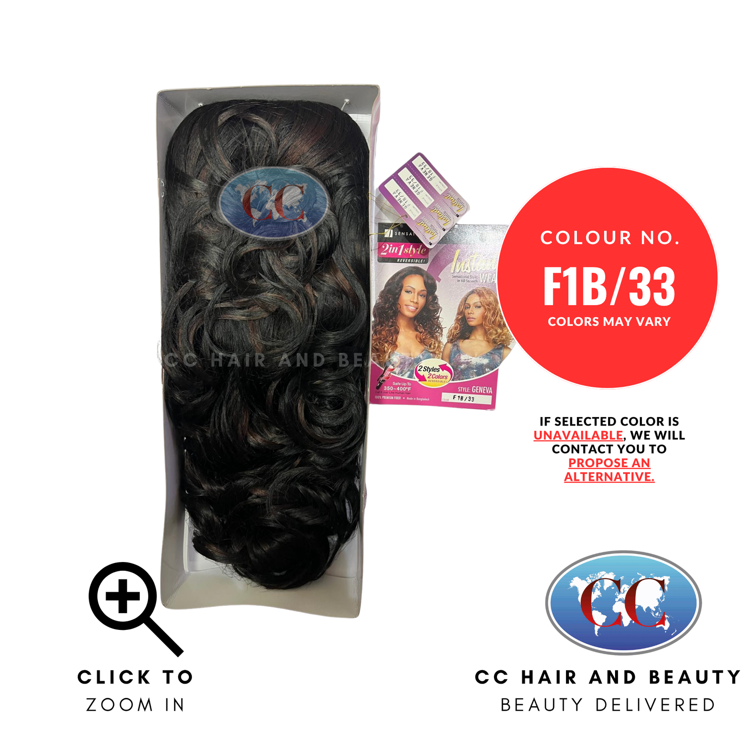 Sesationnel Instant Weave Synthetic Hair Half Wig - Geneva - F1B/33