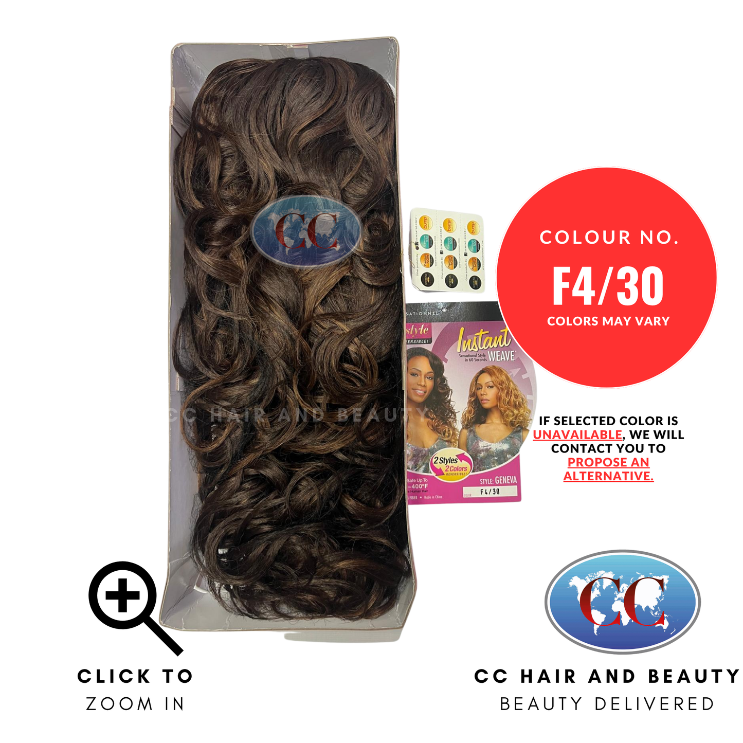 Sesationnel Instant Weave Synthetic Hair Half Wig - Geneva - F4/30
