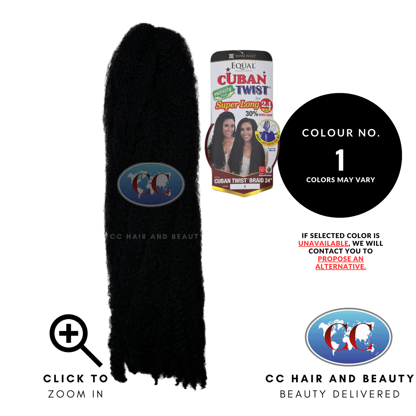 Shake-N-Go Double Strand Style Cuban Twist 24"-Colour 1