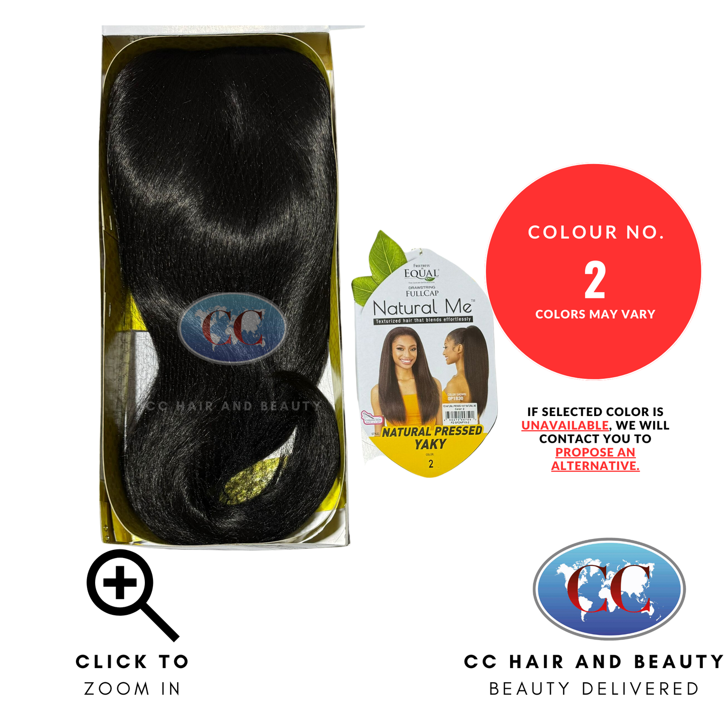 Shake N Go FreeTress Equal Half Wig Full Cap Natural Me Natural Pressed Yaky
