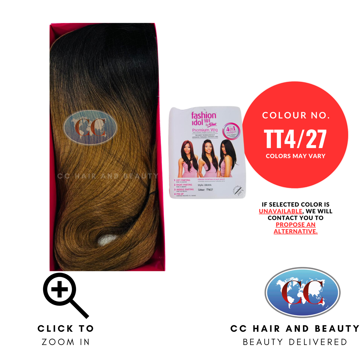 Sleek Fashion Idol Lace Wig - Draya Wig-Colour TT4/27