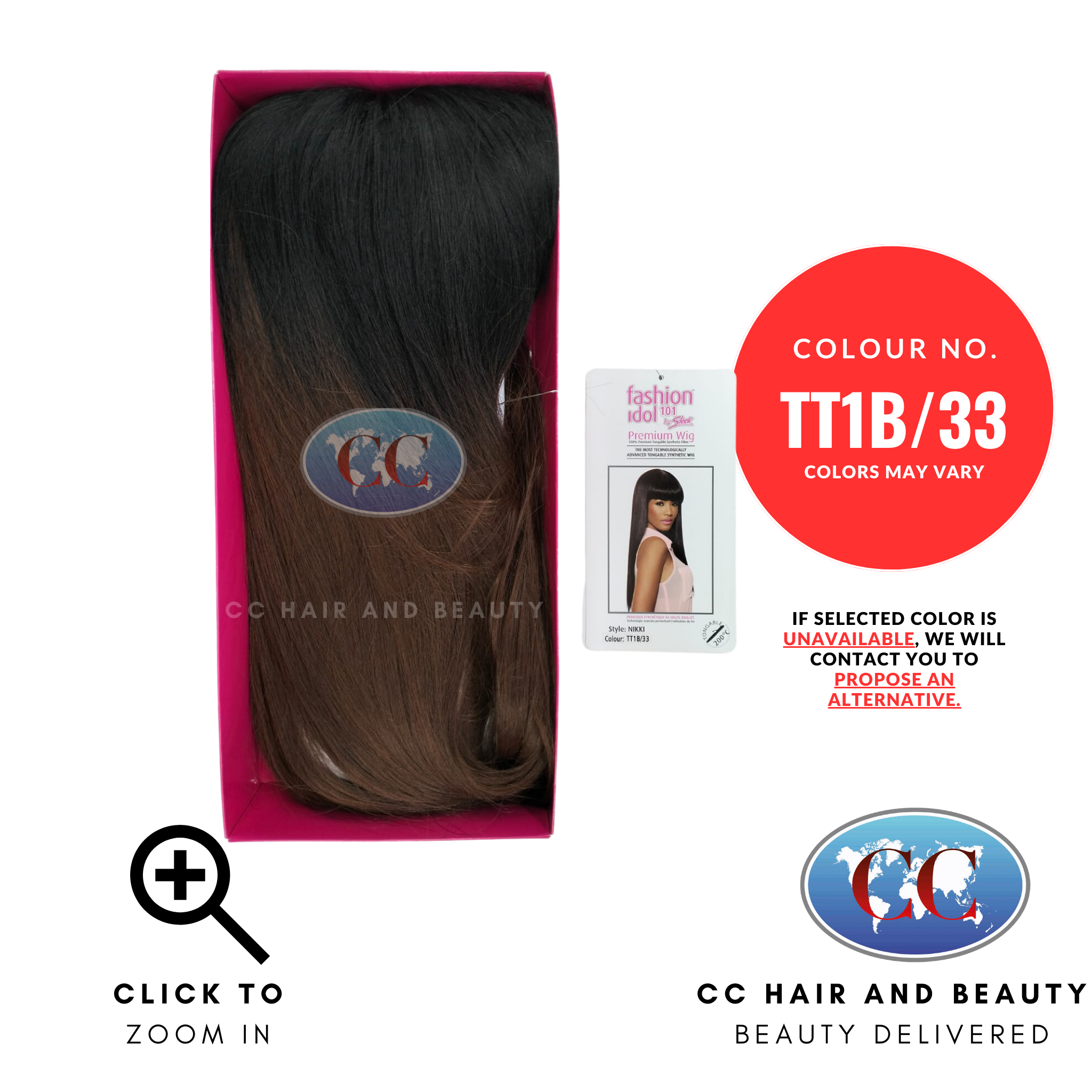 Sleek Fashion Idol Lace Wig - Nikki Wig-Colour TT1B/33