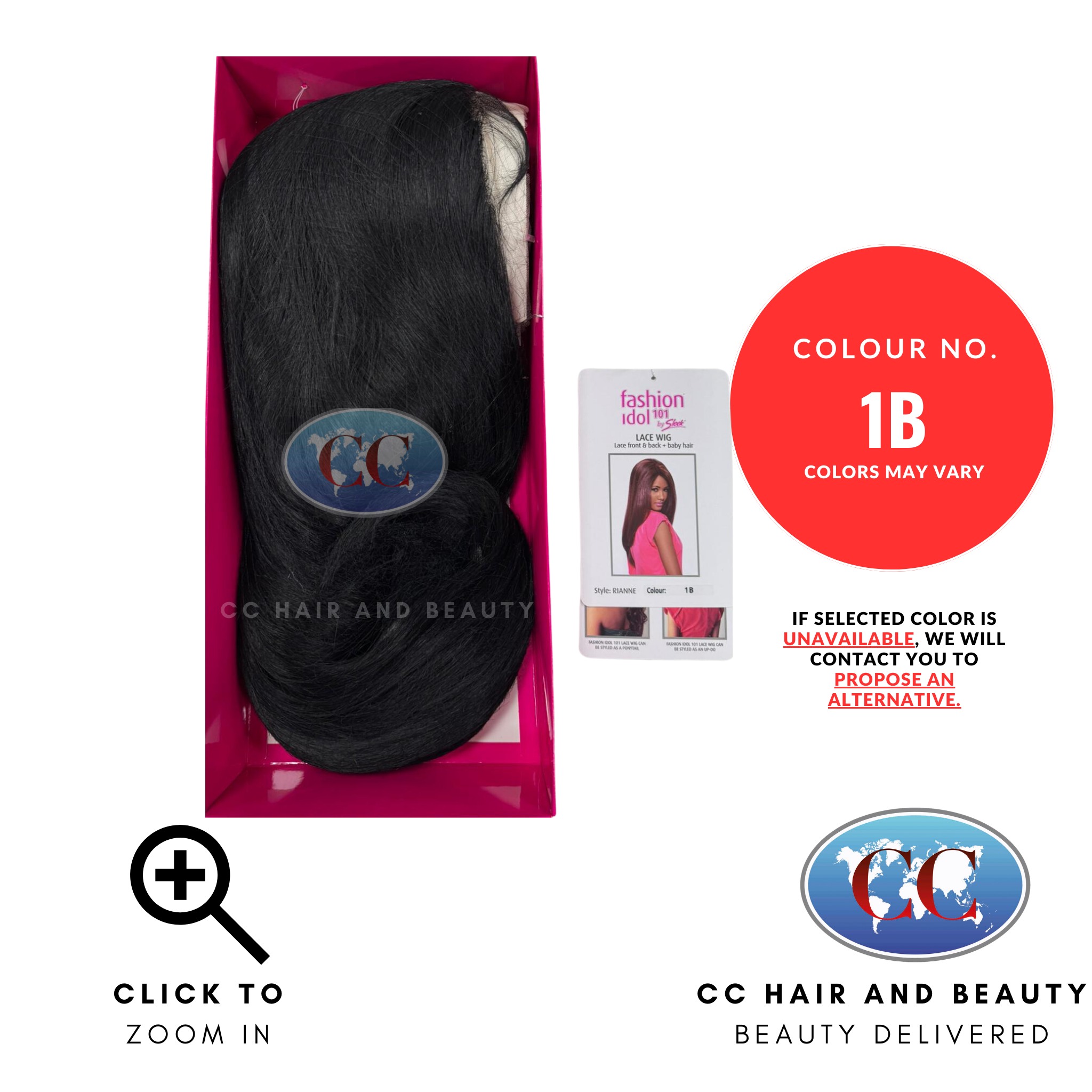 Sleek Fashion Idol Lace Wig - Rianne Wig-Colour 1B