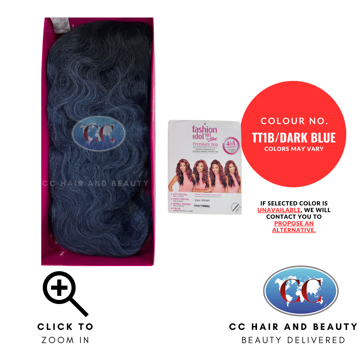 Sleek Fashion Idol Premium Wig - Tiffany Wig-Colour TT1B/DARK BLUE