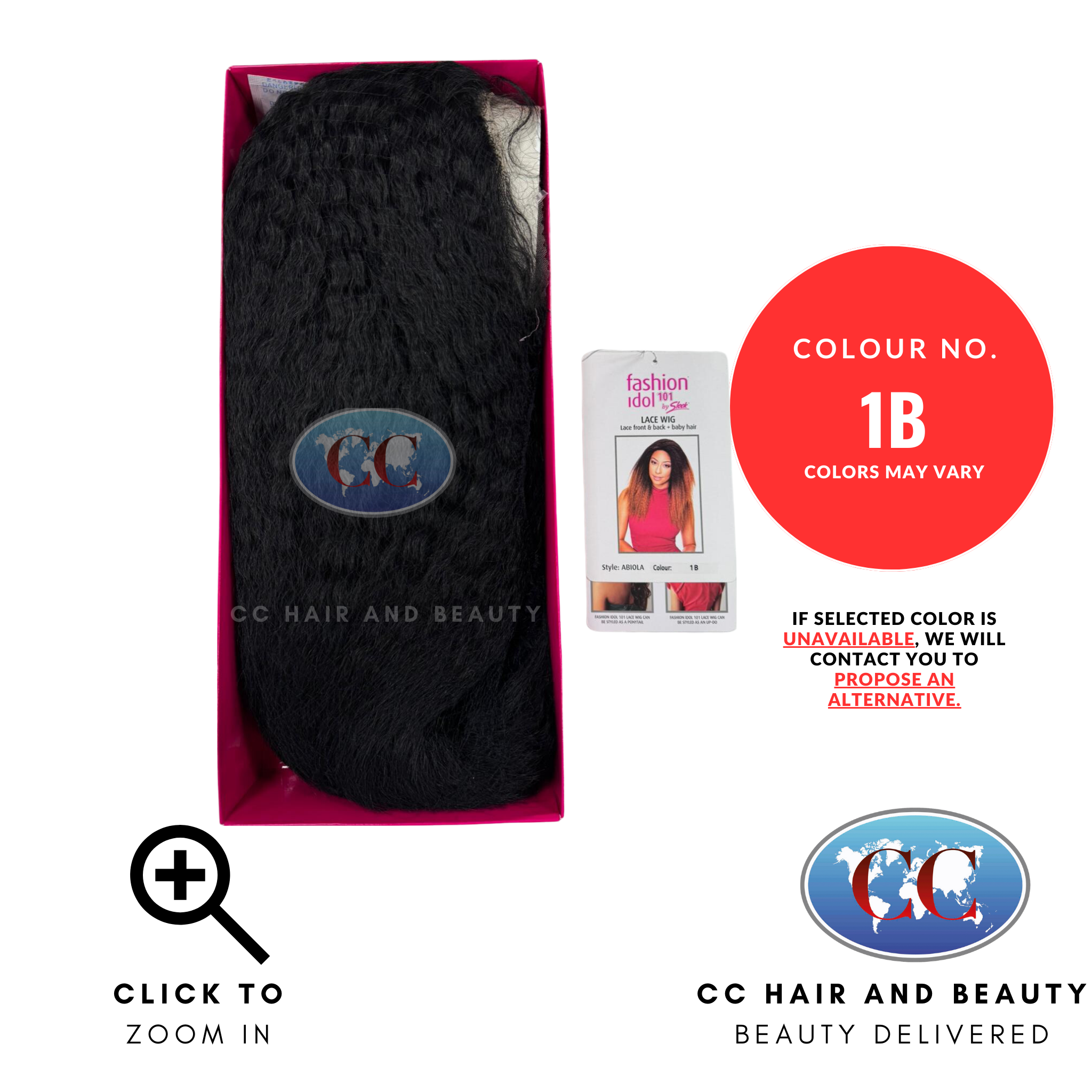 Sleek Fashion Idol Synthetic Hair Premium Wig - Abiola Wig-Colour 1B