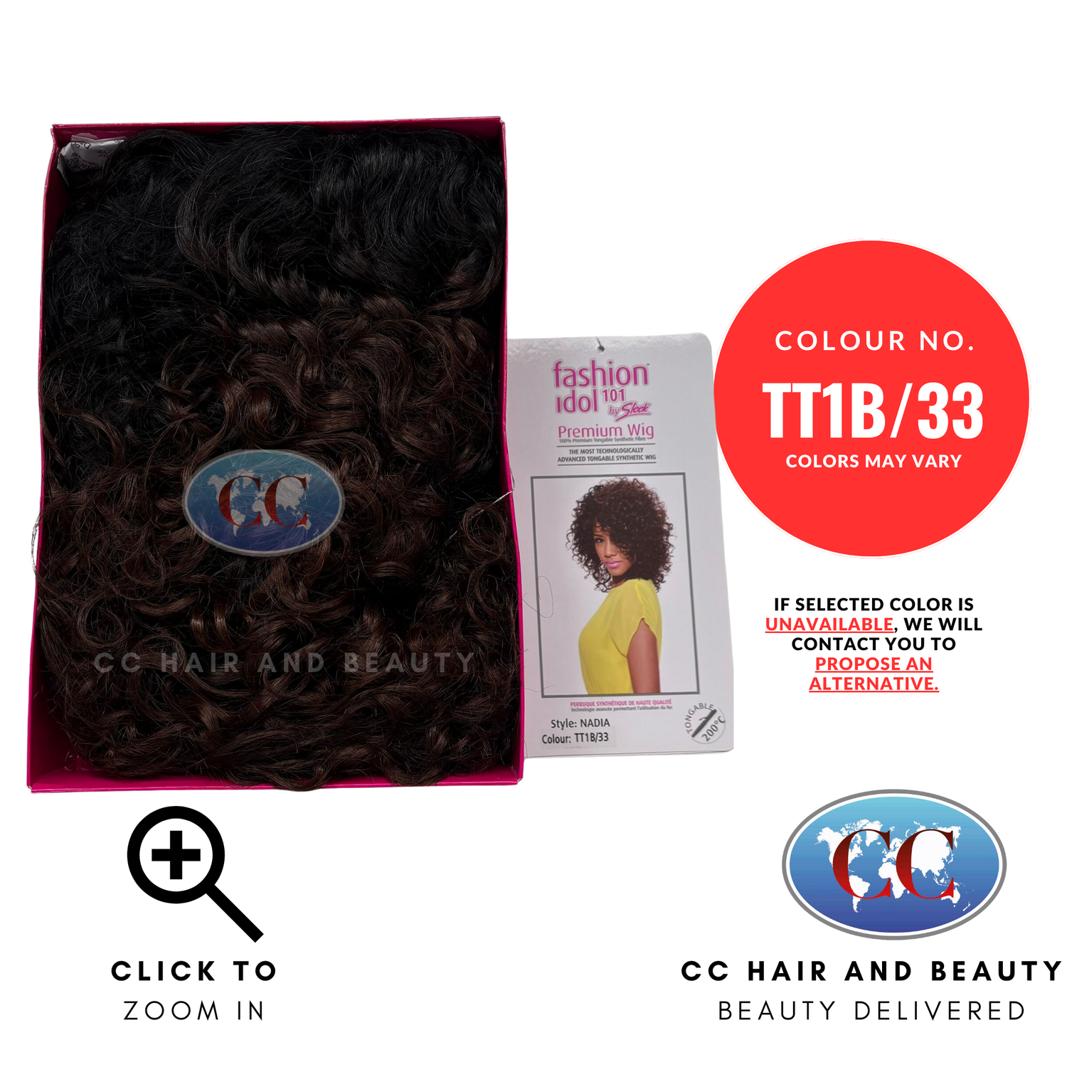 Sleek Fashion Idol Synthetic Hair Premium Wig - Nadia Wig-Colour TT1B/33