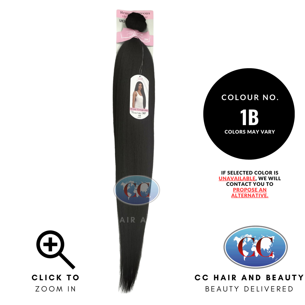 Sleek Hair Remy Gorgous Perm Yaki 30''- colour 1B