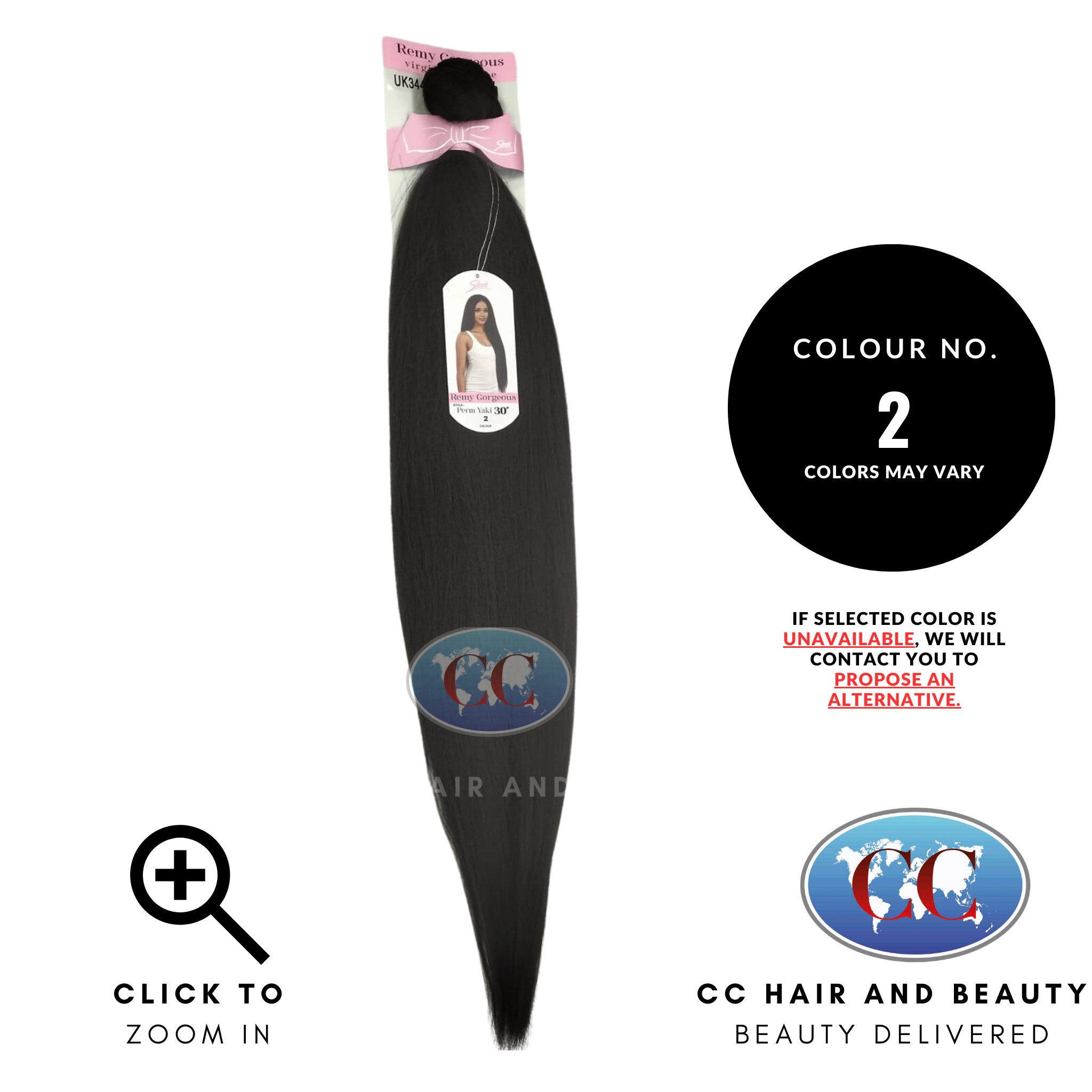 Sleek Hair Remy Gorgous Perm Yaki 30''- colour 2