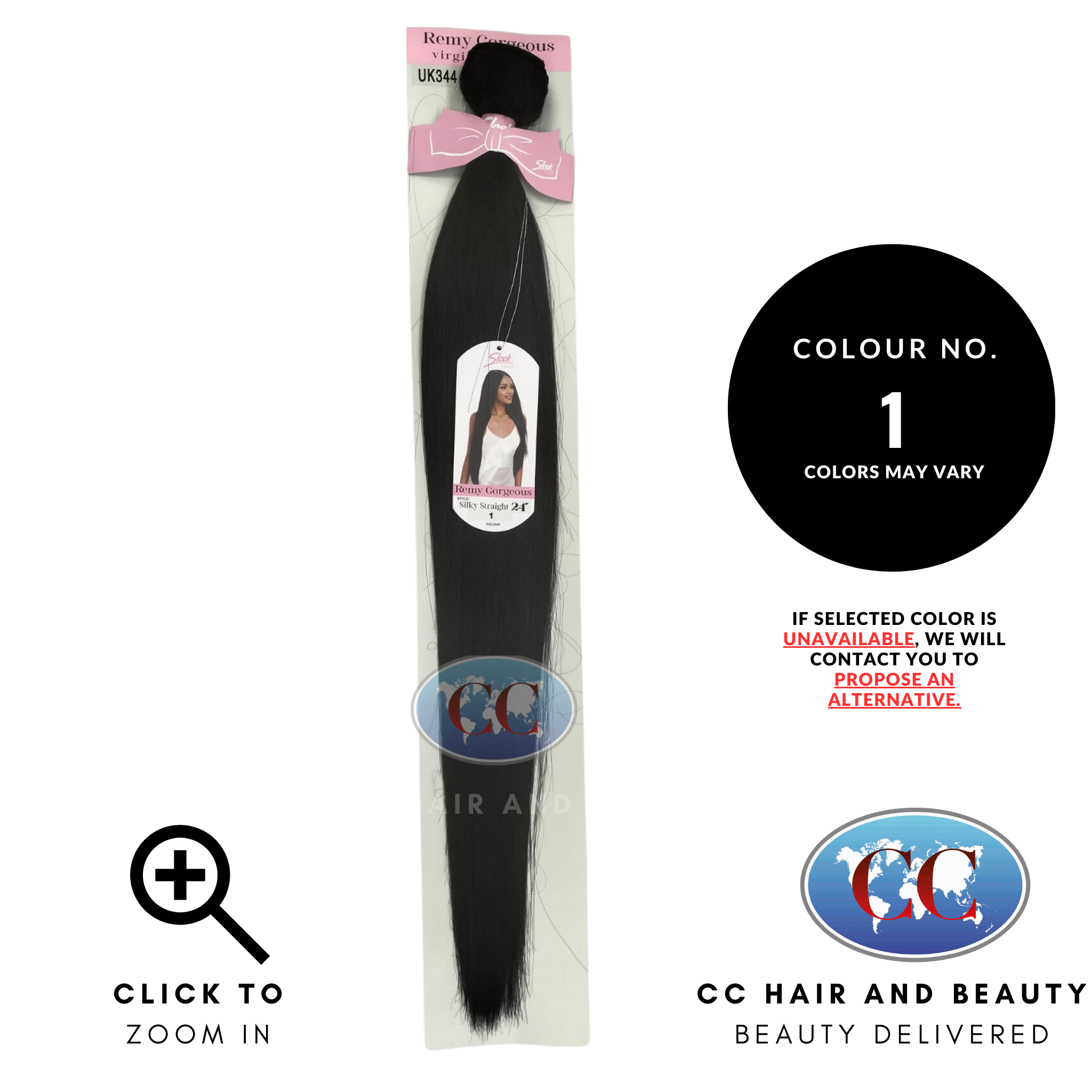 Sleek Hair Remy Gorgous Siky Straight 24''- colours 1