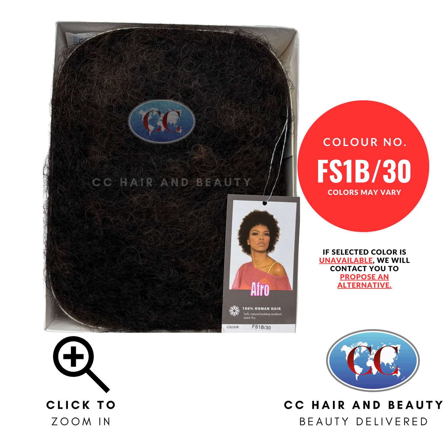 Sleek Human Hair Wig - Afro Wig-Colour FS1B/30