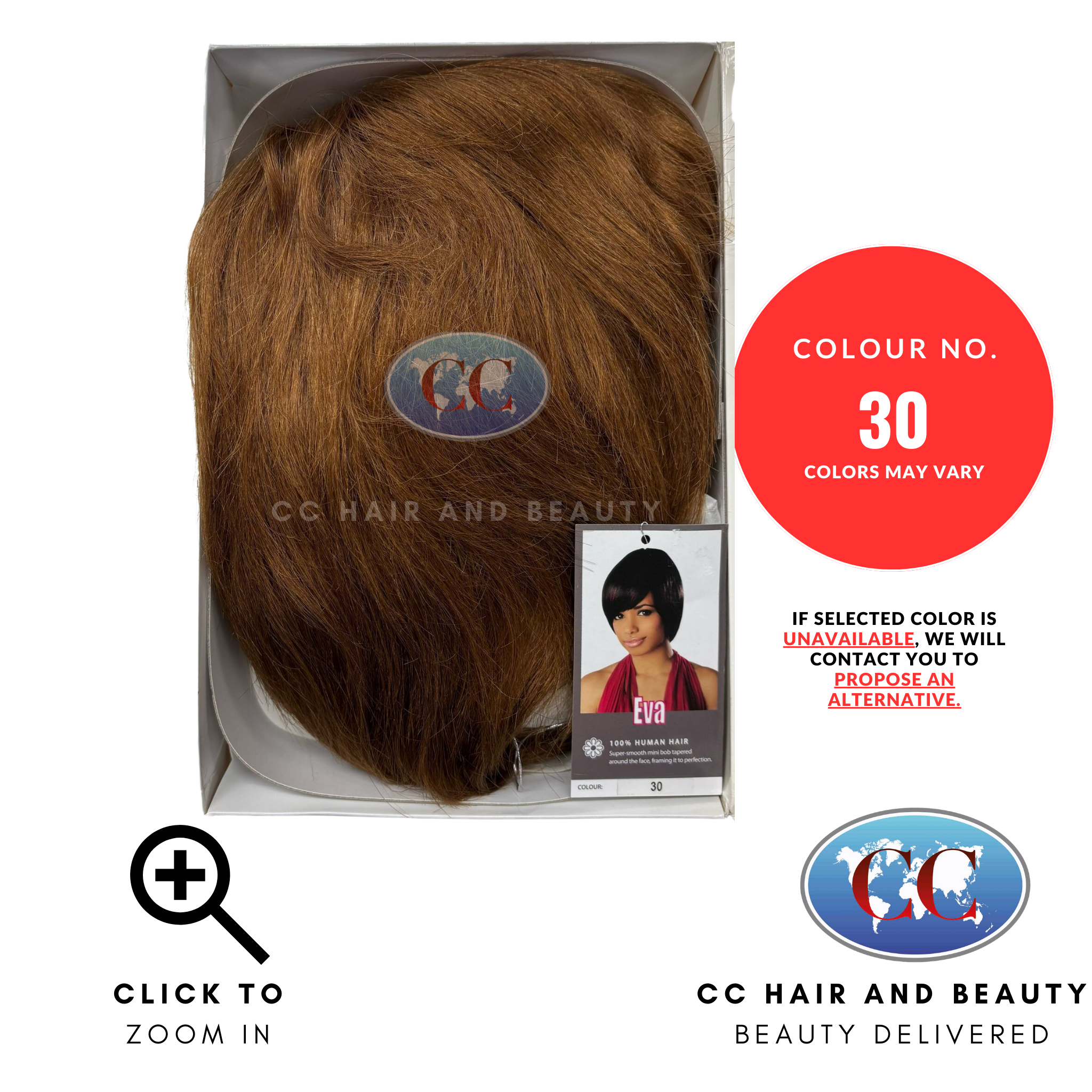 Sleek Human Hair Wig Fashion - Eva Wig-Colour 30