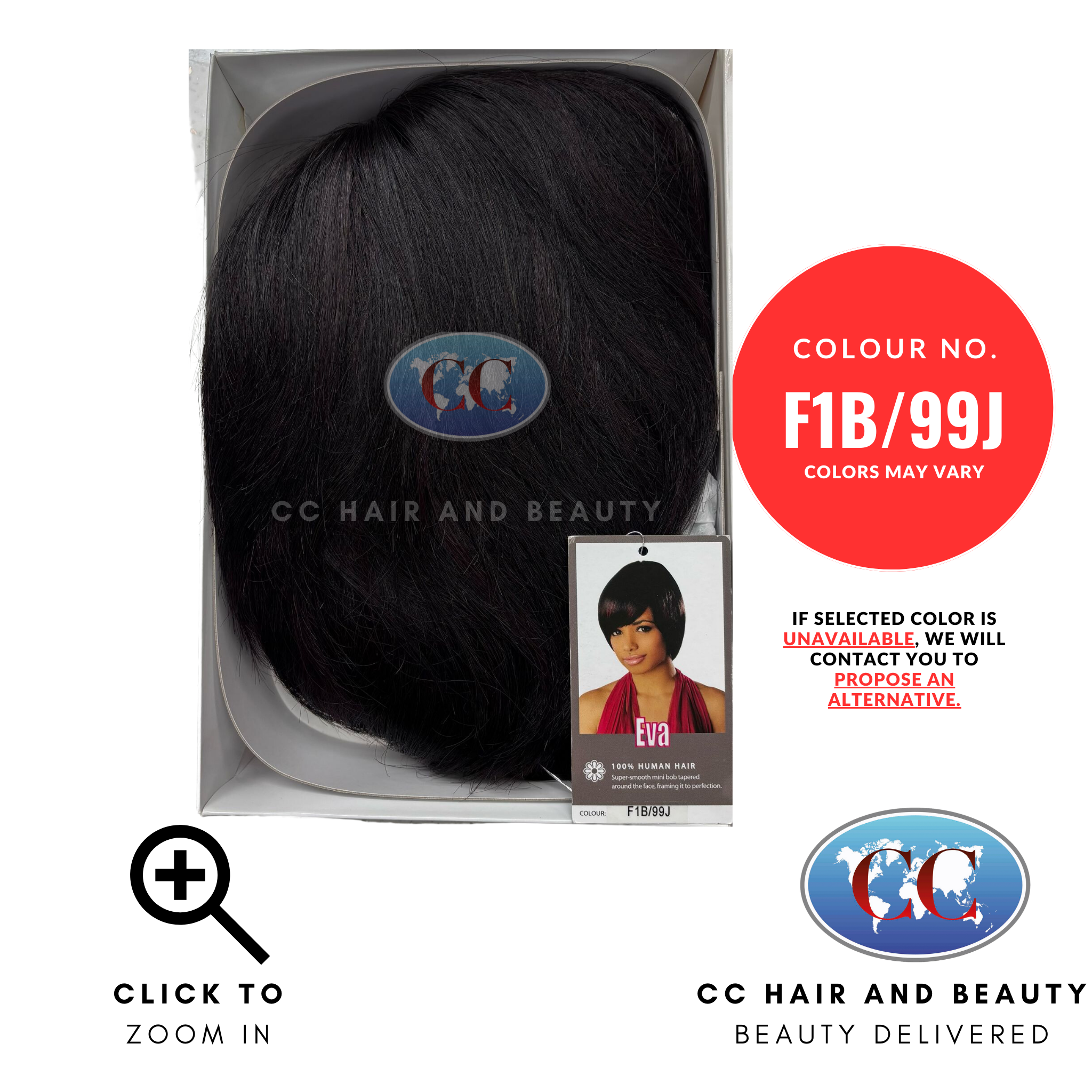 Sleek Human Hair Wig Fashion - Eva Wig-Colour F1B/99J