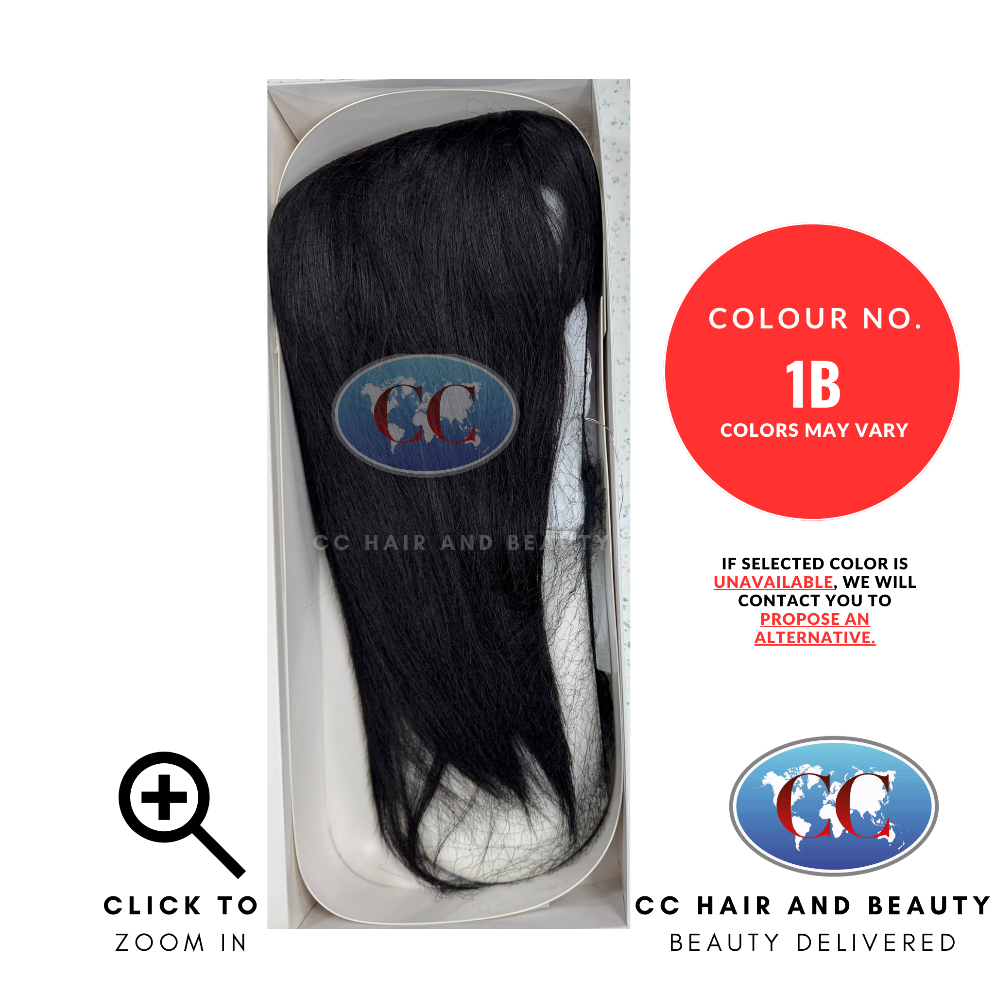 Sleek Human Hair Wig Fashion - Platinum Wig-Colour 1B