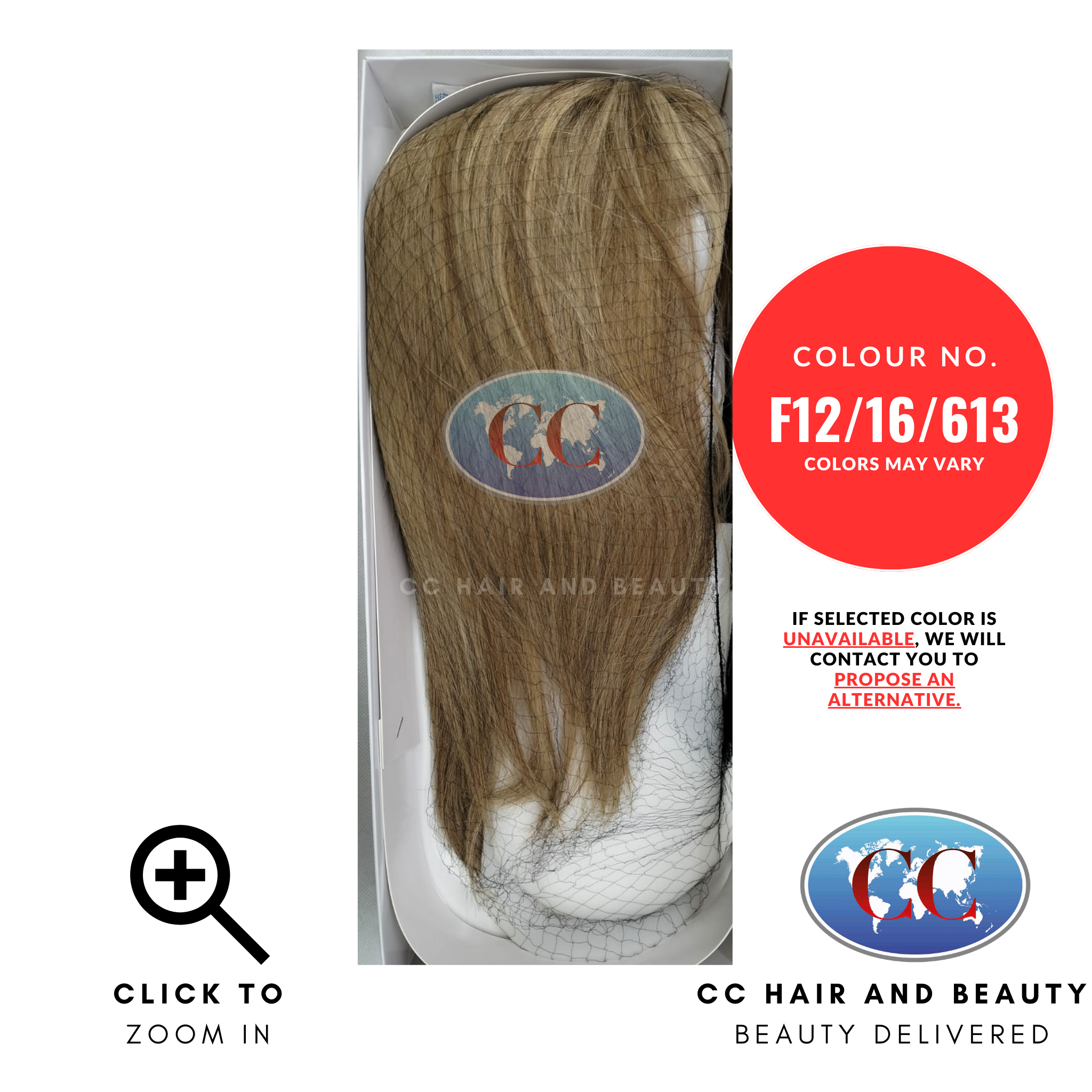 Sleek Human Hair Wig Fashion - Platinum Wig-Colour F12/16/613