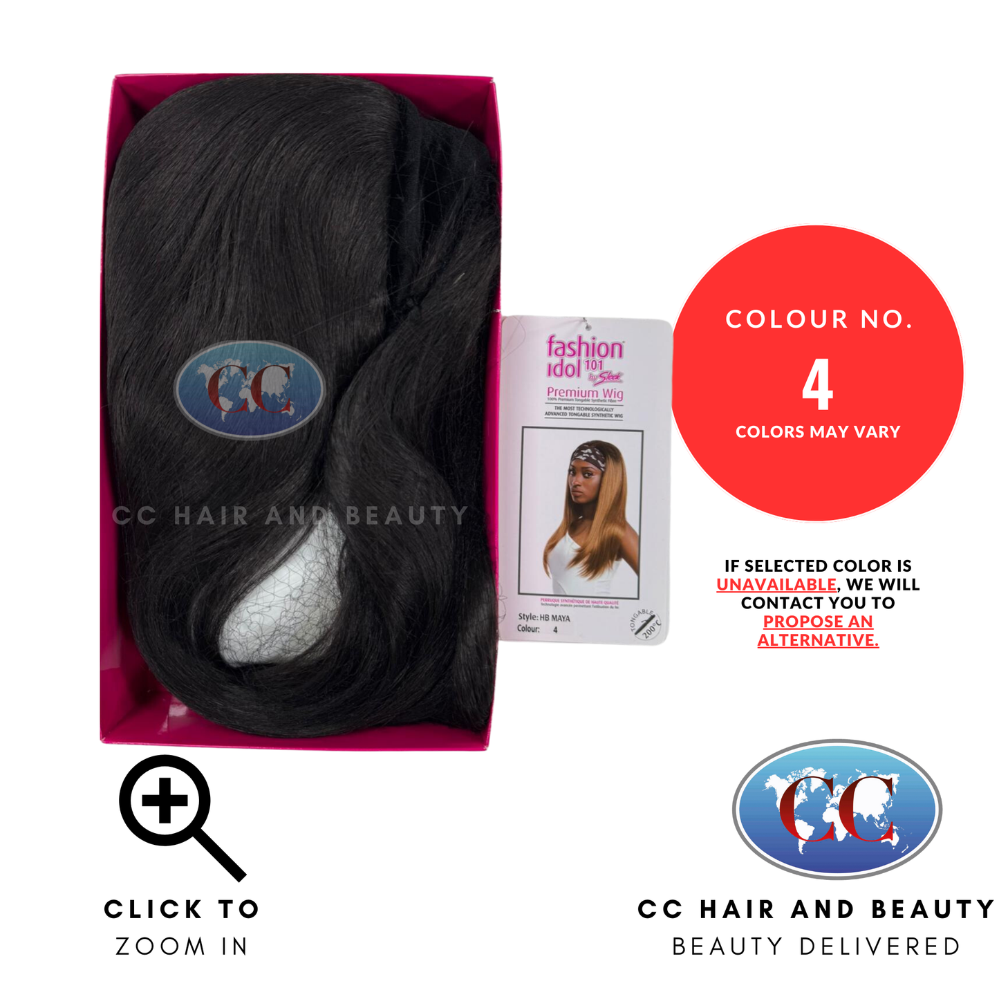 Sleek Premium Fashion Idol Synthetic Hair Wig - Hair Band Maya-Colours 4