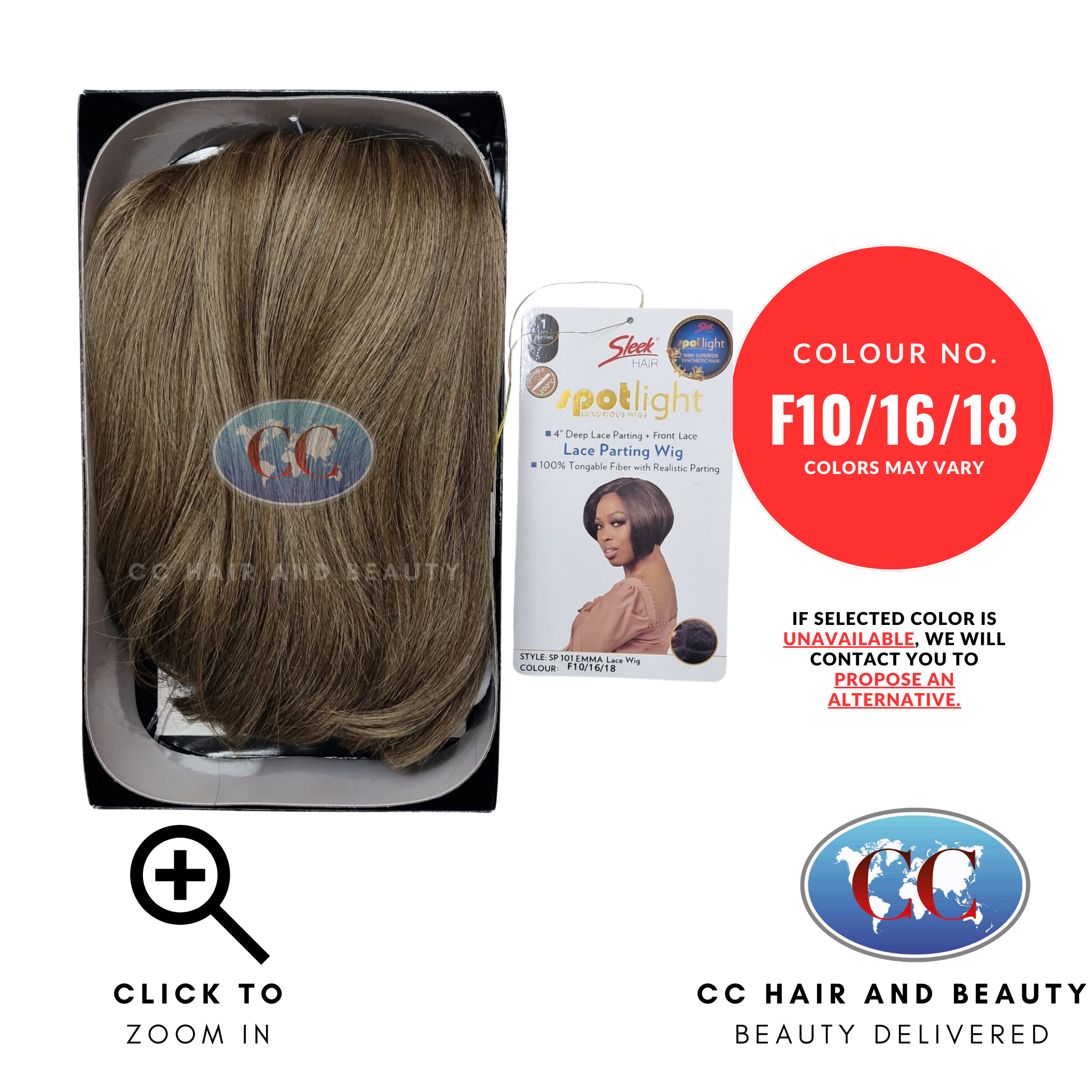 Sleek Synthetic Hair Spotlight Luxurious Wig - Emma Wig-Colour F10/16/18