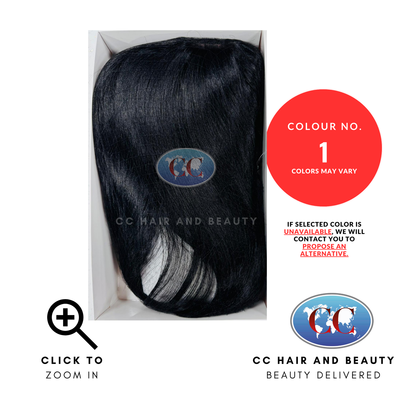 Sleek Synthetic Hair Wig Fashion - Crystal-Colour 1