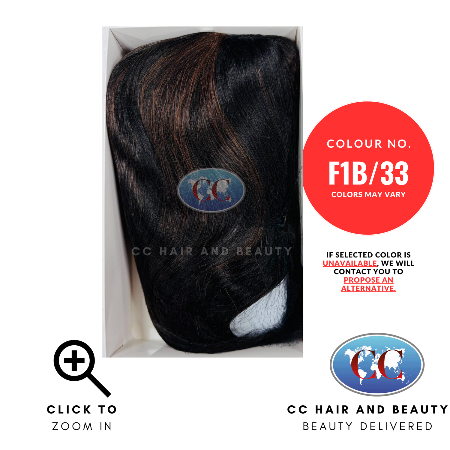 Sleek Synthetic Hair Wig Fashion - Crystal-Colour F1B/33